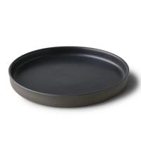 Tilt Assiette plate, H: 2.5 cm, Ø 20 cm, noir 