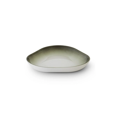 Tri Assiette triangulaire, H: 4 cm, 26 x 25 cm,  olive_1