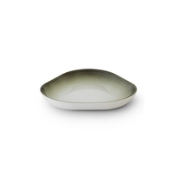Tri Assiette triangulaire, H: 4 cm, 26 x 25 cm,  olive