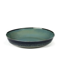 Terres de Rêves, Assiette coupe, bluegrey/d. blue creuse,Ø  17.5 cm, H: 3cm