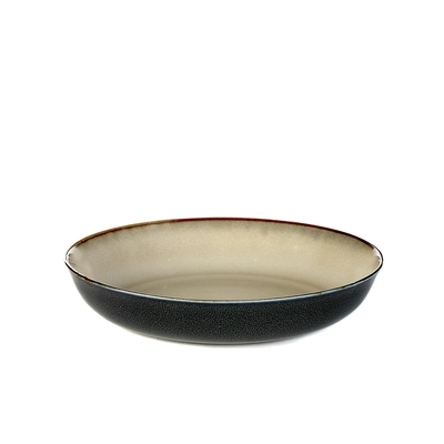 Terres de Rêves, Assiette coupe, mistygrey/d.blue creuse, Ø 17.5 cm, H: 3 cm_1