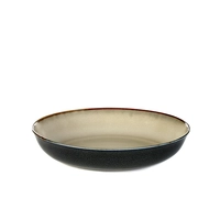 Terres de Rêves, Assiette coupe, mistygrey/d.blue creuse, Ø 17.5 cm, H: 3 cm