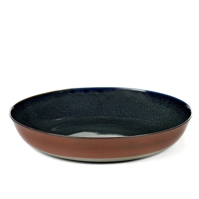 Terres de Rêves, Assiette coupe, d.blue/rust creuse, Ø 21 cm, H: 4 cm_1