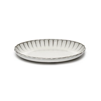Inku Sergio Herman Assiette creuse ovale, blanc 22 x 15.4 cm, H: 2.7 cm