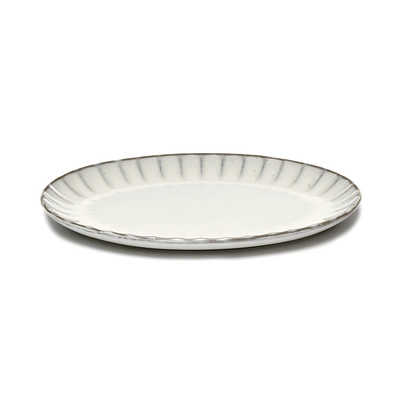 Inku Sergio Herman Assiette plate ovale, blanc 25 x 17.5 cm_1
