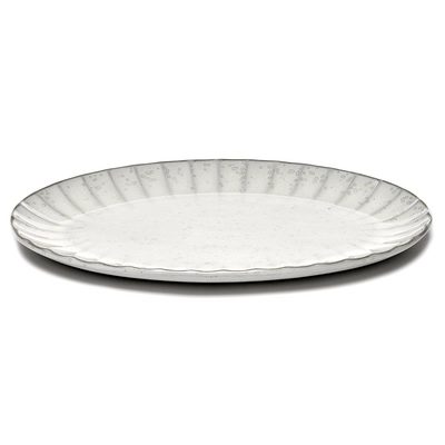 Inku Sergio Herman Assiette plate ovale, blanc, 30 x 21 cm, H: 1.7 cm_1