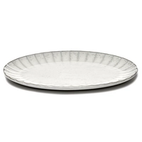 Inku Sergio Herman Assiette plate ovale, blanc, 30 x 21 cm, H: 1.7 cm