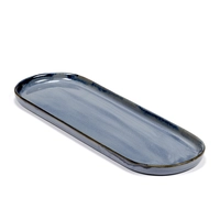 Terres de Rêves Assiette plate, bleu, 28 x 9 cm, H: 1.4 cm