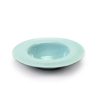 Terres de Rêves, Teller tief, l.blue/s.blue,  mit Fahne, Ø 21.3 cm, H: 5 cm