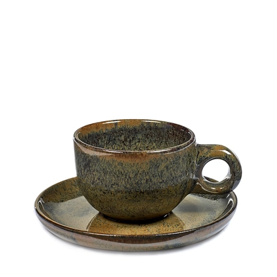 Sergio Herman, Cafe Lungo tasse avec soucoupe, Indi grey, tasse 13 cl, soucoupe Ø 13 cm_1