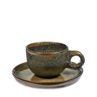 Sergio Herman, Cafe Lungo tasse avec soucoupe, Indi grey, tasse 13 cl, soucoupe Ø 13 cm
