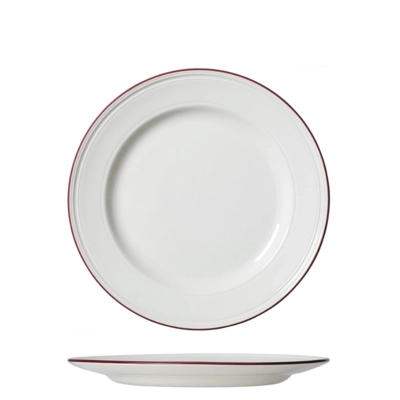 Bead Maroon Band assiette plate, Ø 25.5 cm  _1