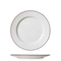 Bead Maroon Band assiette plate, Ø 25.5 cm  