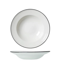 Bead Black Band assiette creuse, Ø 24 cm  