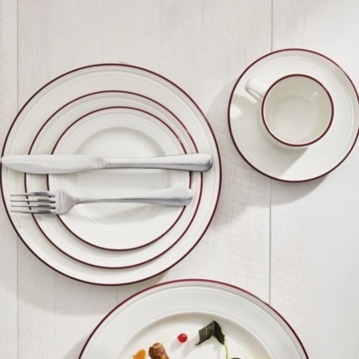 Bead Maroon Band assiette plate, Ø 20.25 cm  _2