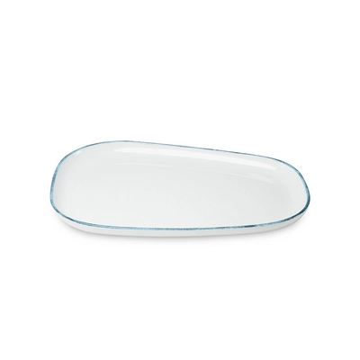 Fri Rustikk Strok Assiette plate, 40x30 cm, 3x42 petrolium_1