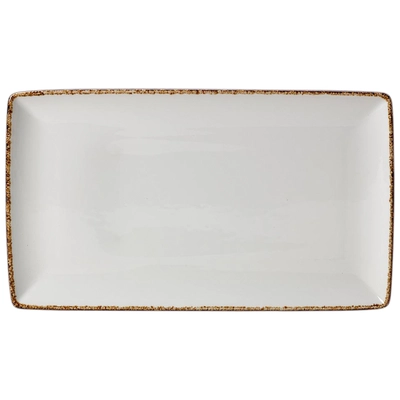 Brown Dapple Assiette plate rectangulaire,33x19cm _1