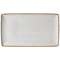 Brown Dapple Assiette plate rectangulaire,33x19cm 