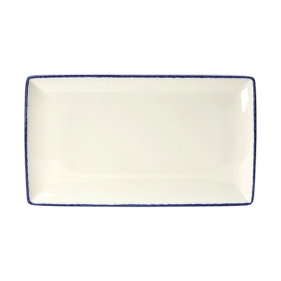 Blue Dapple Assiette plate, 27 x 16.75 cm _1