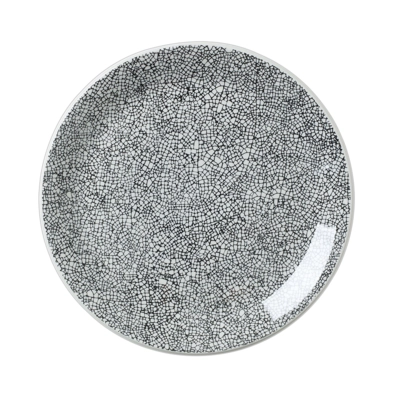 Ink Crackle Black Assiette plate coupe, Ø 25.25 cm _1