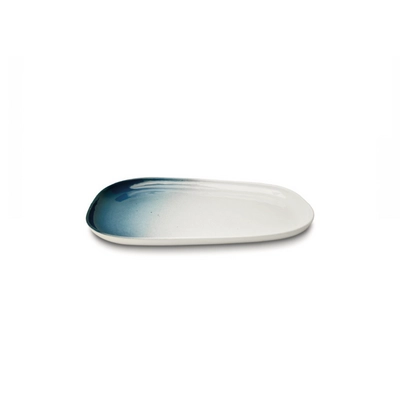 FRI Skygge Assiette plate, 30 x 23 cm, 3x42, petrolium_2