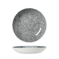 Ink Crackle Black Teller Coupe tief, Ø 21.6 cm 
