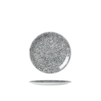 Ink Crackle Black Teller Coupe flach, Ø 15.25 cm 