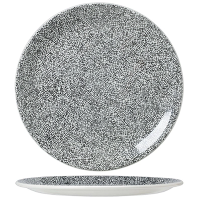 Ink Crackle Black Teller Coupe flach, Ø 30 cm _1