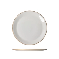 Brown Dapple Teller Coupe flach, Ø 23 cm 