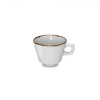 Rustikk Strok Front Dining Cappuccino Obertasse, 7x11, mahogany