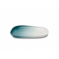 FRI Skygge Assiette plate, 30 x 23 cm, 3x42, petrolium