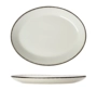 Charcoal Dapple Assiette plate ovale, 34 x 27 cm 