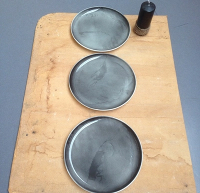 Flom Teller Coupe flach, Ø 14.5 cm 8x10 antrasite_2