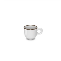 Rustikk Strok Front Dining Espresso Obertasse, 8 cl, 7x11, mahogany