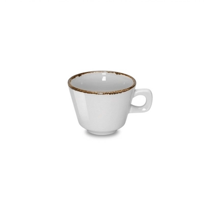 Rustikk Strok Front Dining Cappuccino Obertasse, 7x11, mahogany_1