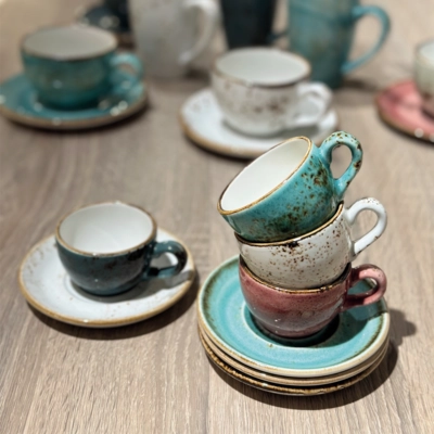 Craft Espresso Set 16-teilig, 4-farbig, Obertassen, Untertassen_2