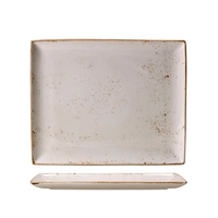 Craft White Assiette rectangulaire, 33x27cm plate