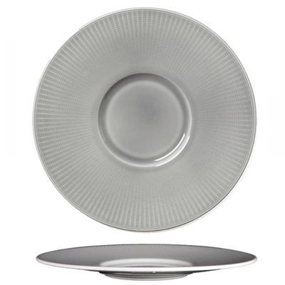 Willow Grey assiette gourmet plate, Ø 28.5 cm, avec bord large_1