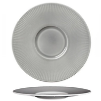 Willow Grey assiette gourmet plate, Ø 28.5 cm, avec bord large