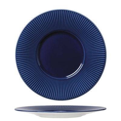 Willow Azure Gourmet Teller flach, Ø 28.5 cm, mit medium Fahne_1