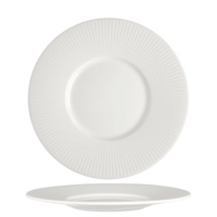 Willow Gourmet Teller flach, weiss, Ø 28.5 cm, mit medium Fahne