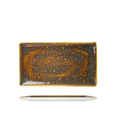 Vesuvius Amber Teller rechteckig, 33 x 19 cm _1