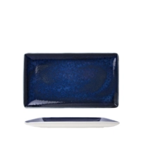 Vesuvius Lapis Teller flach rechteckig, 33 x 19 cm 