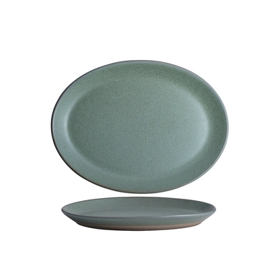 Maham Carnaby Teal Teller oval, 20.25 x 15.25 cm,  Stoneware_1