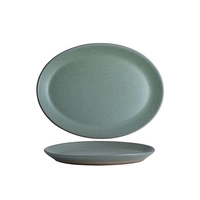 Maham Carnaby Teal Teller oval, 20.25 x 15.25 cm,  Stoneware