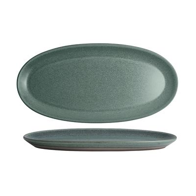 Maham Carnaby Teal Teller oval, 28 x 14 cm, Stoneware_1