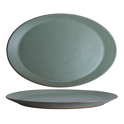 Maham Carnaby Teal Teller oval, 30.5 x 20.25 cm, Stoneware_1