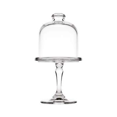 Mini Etagere Scalini mit Cloche aus Glas, H: 19cm, Ø 10 cm, auf Standfuss_1