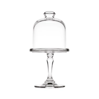 Mini Etagere Scalini mit Cloche aus Glas, H: 19cm, Ø 10 cm, auf Standfuss