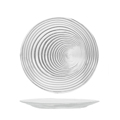 Assiette en verre Spirales, creuse, Ø 24 cm _1